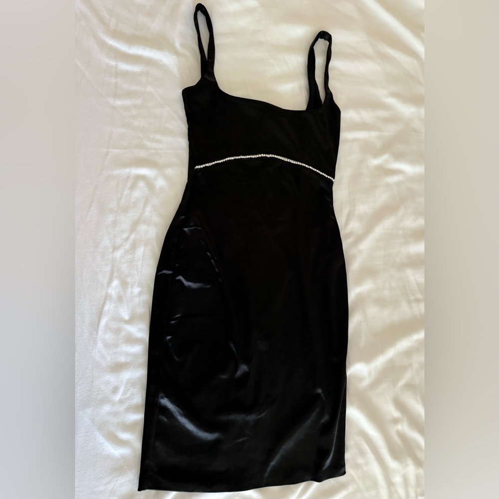 Meshki Elegant Black Mini Dress - Size XS